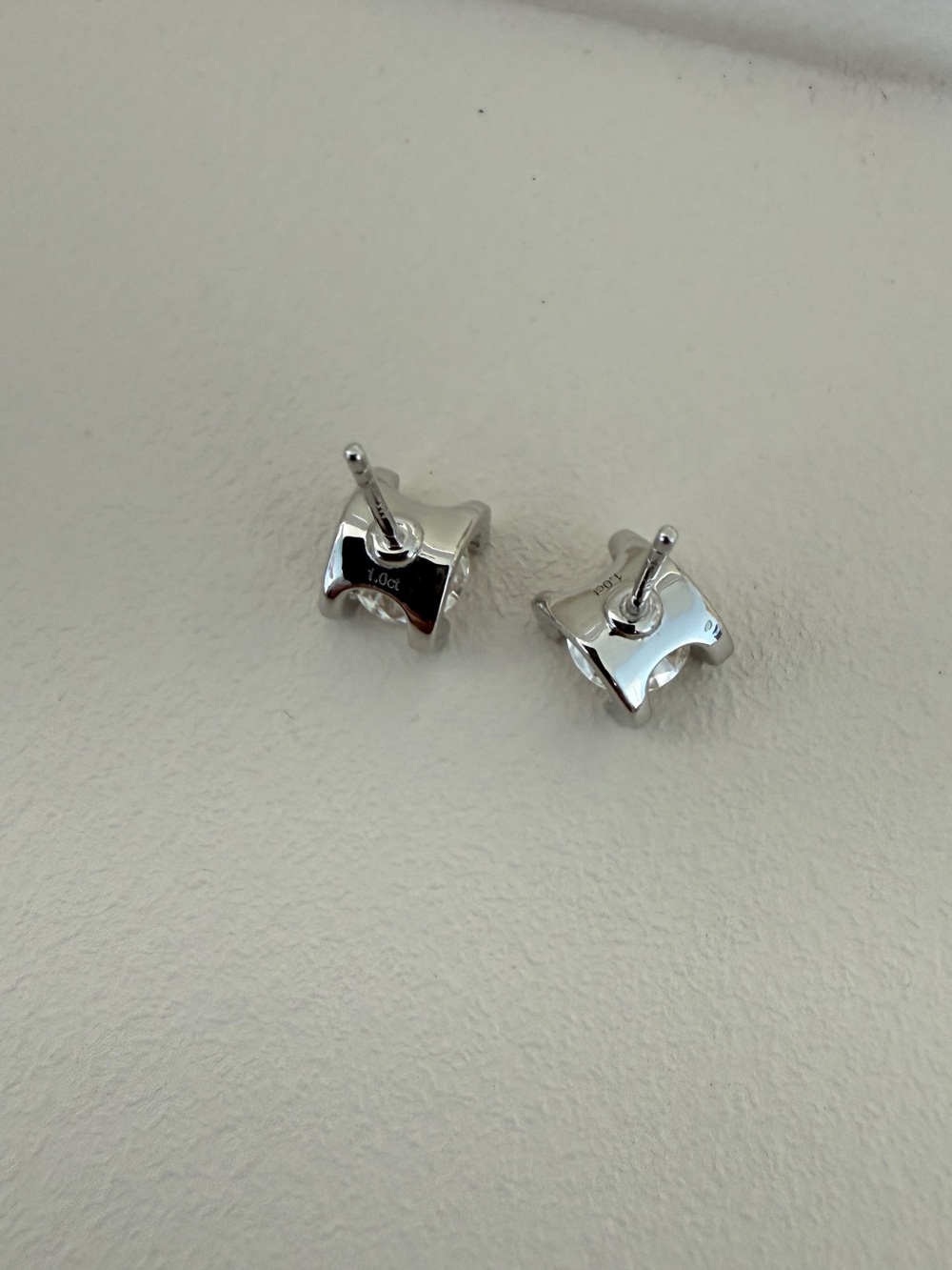 S925 Moissanite Four Prongs Diamond Studs - Picture 4 of 7